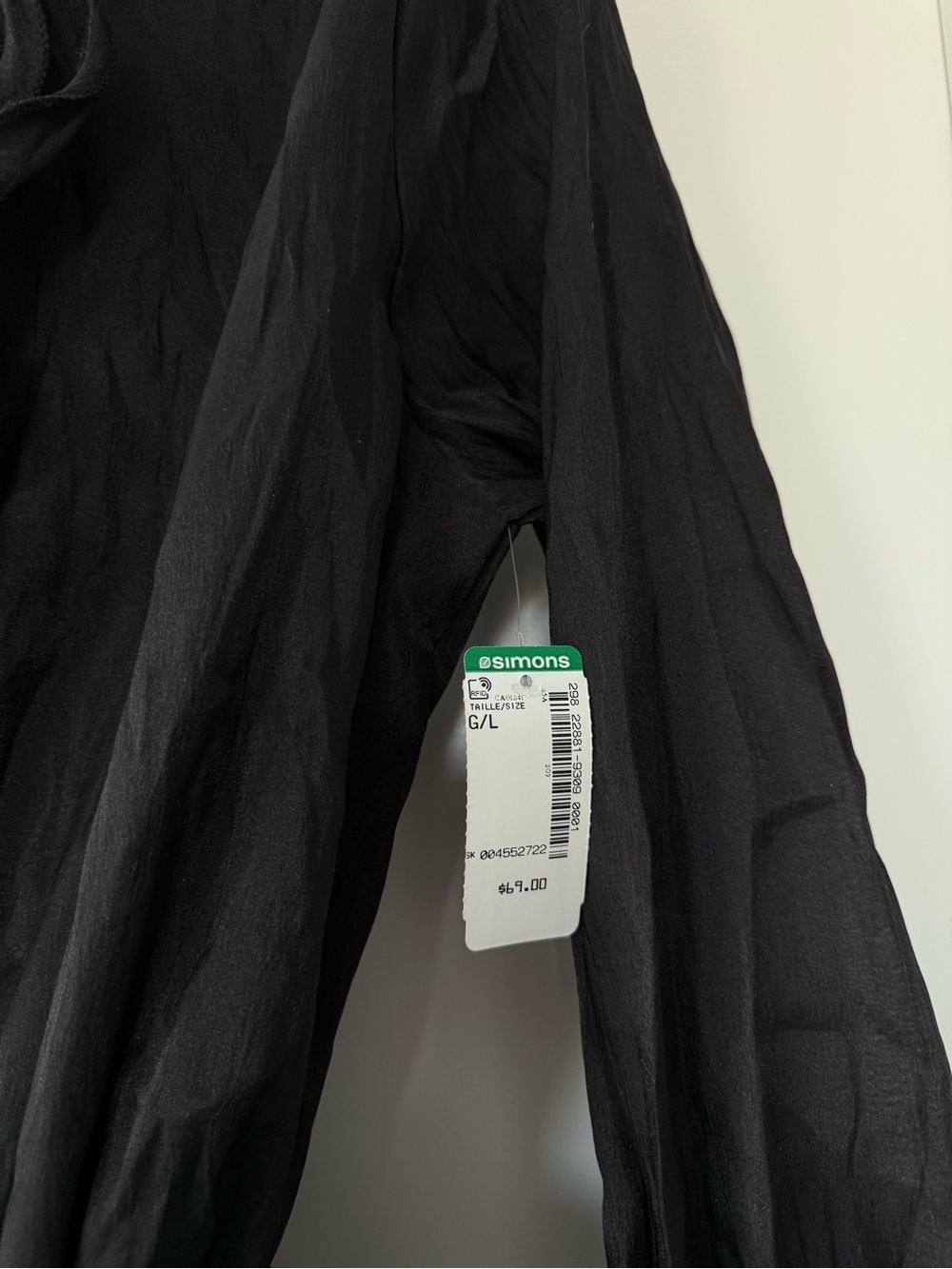 Simons Black RuffleV-Neck MINI DRESS - Picture 3 of 4